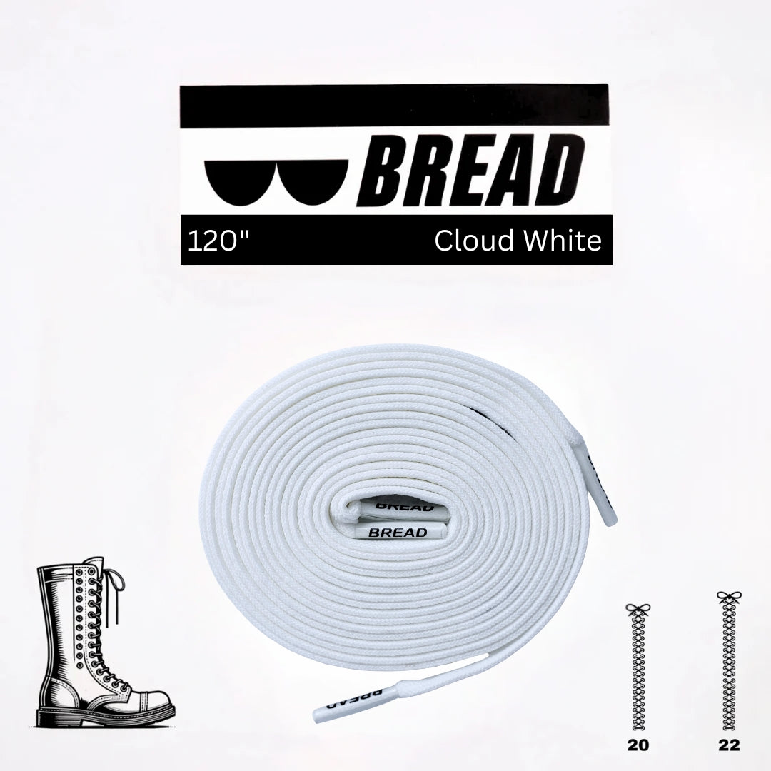 Stretchy Travel Shoelaces By Bread - Cloud White