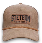 STETSON LEATHER PATCH TRUCKER BALL CAP
