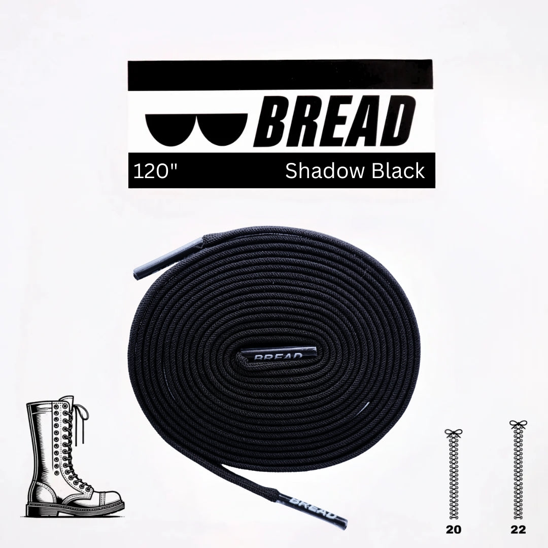 Stretchy Travel Shoelaces By Bread - Shadow Black