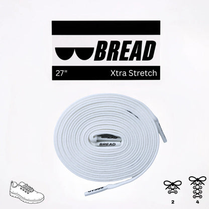 Stretchy Travel Shoelaces By Bread - Cloud White