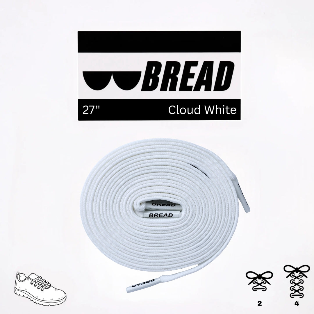 Stretchy Travel Shoelaces By Bread - Cloud White