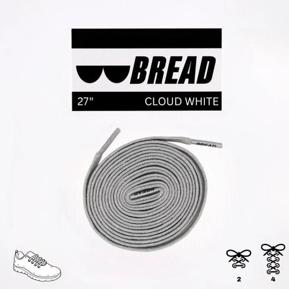 Stretchy Travel Shoelaces By Bread - Cloud White