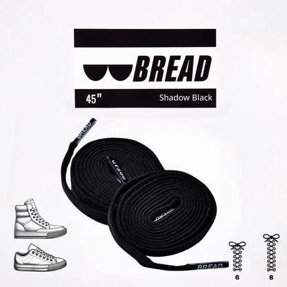 Stretchy Travel Shoelaces By Bread - Shadow Black