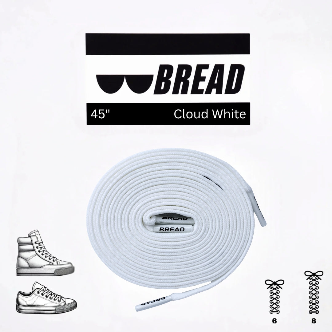 Stretchy Travel Shoelaces By Bread - Cloud White
