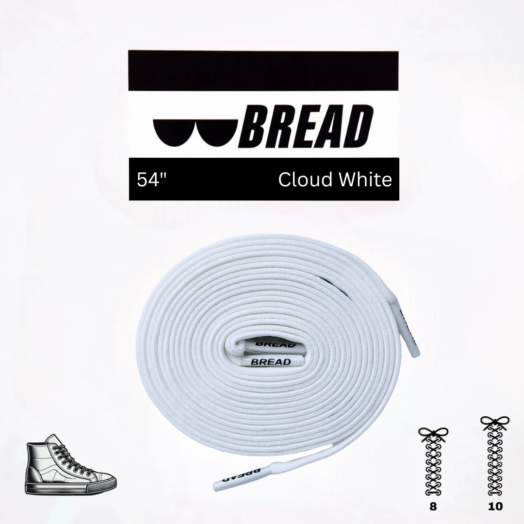 Stretchy Travel Shoelaces By Bread - Cloud White