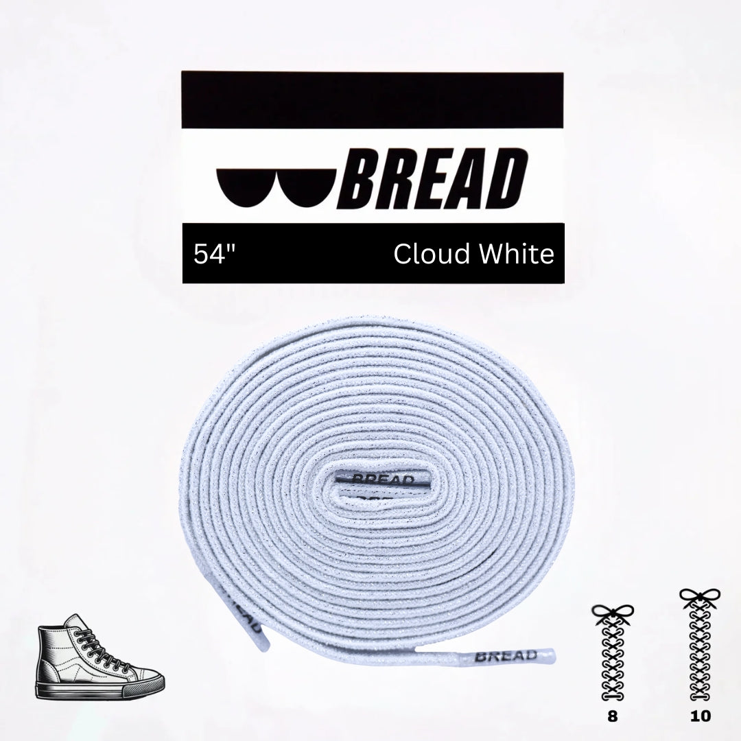 Stretchy Travel Shoelaces By Bread - Cloud White