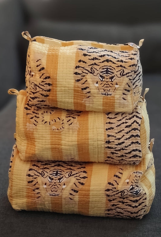 Fierce & Fancy Quilted Makeup Bags