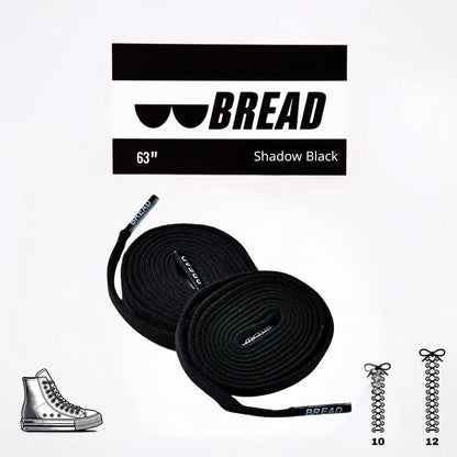 Stretchy Travel Shoelaces By Bread - Shadow Black