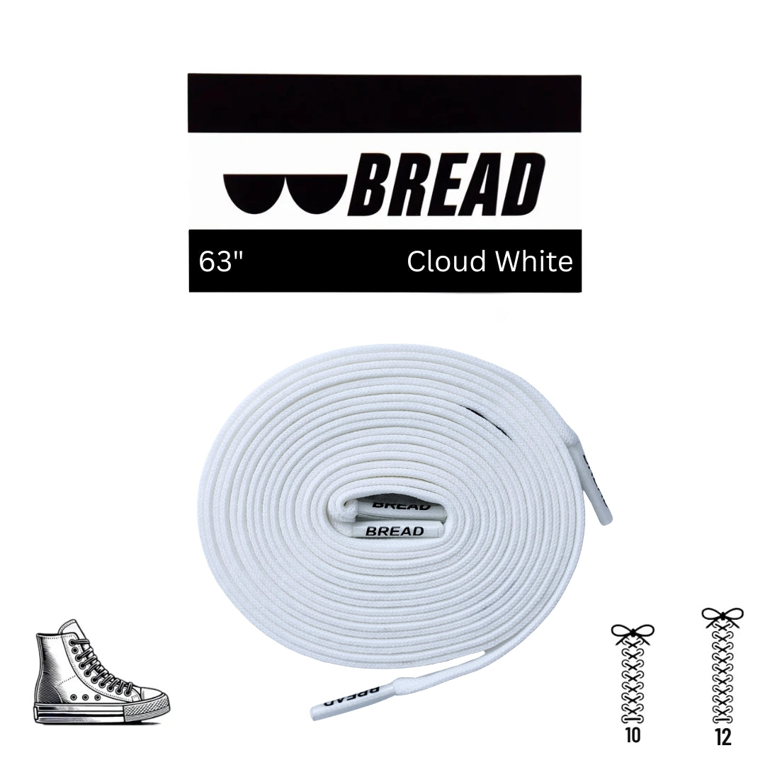 Stretchy Travel Shoelaces By Bread - Cloud White