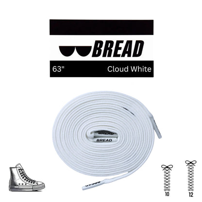 Stretchy Travel Shoelaces By Bread - Cloud White