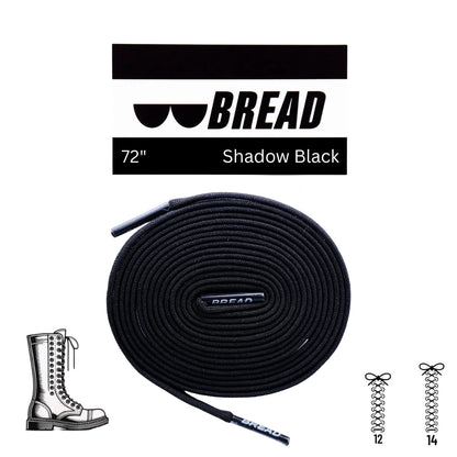 Stretchy Travel Shoelaces By Bread - Shadow Black