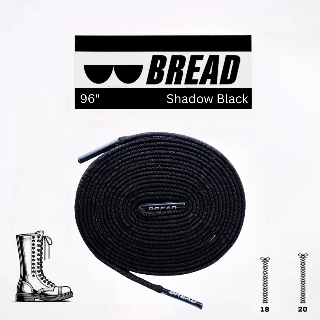 Stretchy Travel Shoelaces By Bread - Shadow Black