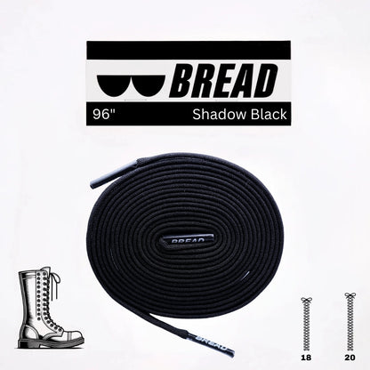 Stretchy Travel Shoelaces By Bread - Shadow Black