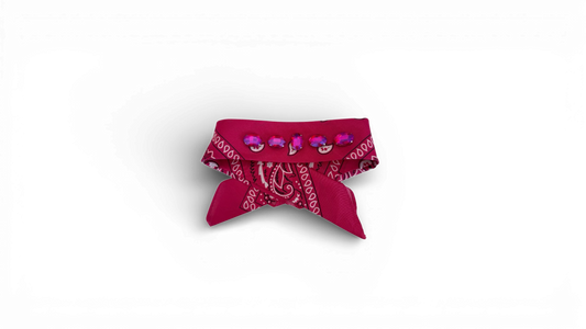 Pink Bejeweled Bandana