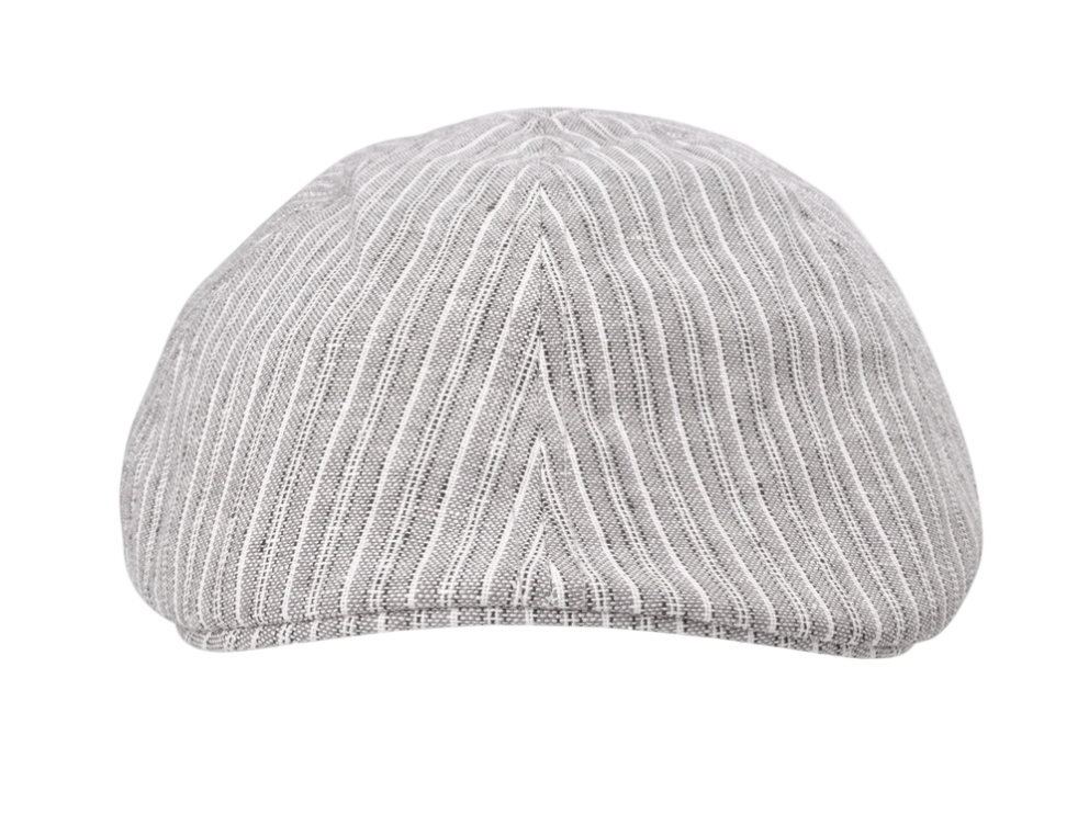 BIGALLI STRIPED LINEN NEWSBOY CAP