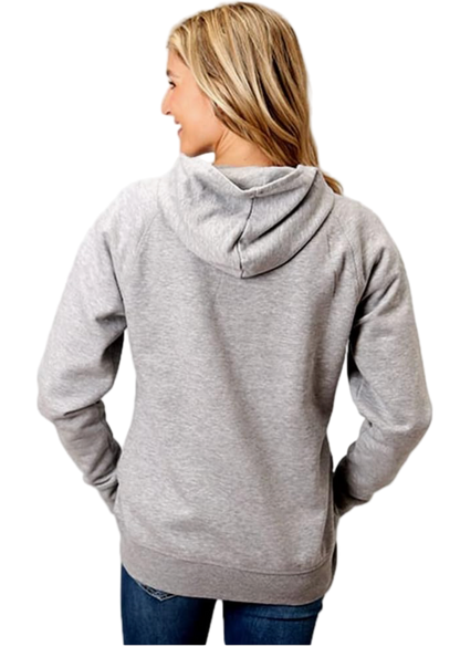 STETSON GREY EMBROIDERED HOODIE