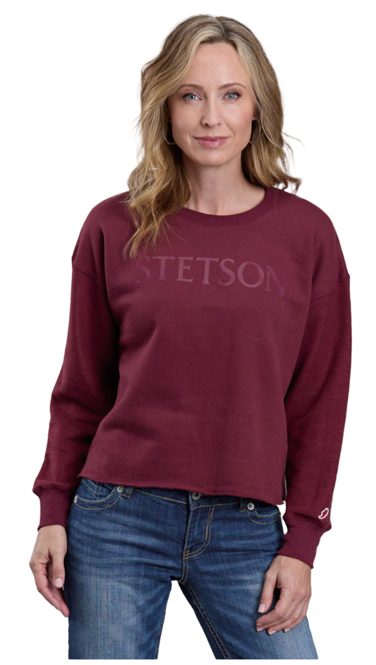STETSON WOMENS MID LENGTH CREW SWEATSHIRT