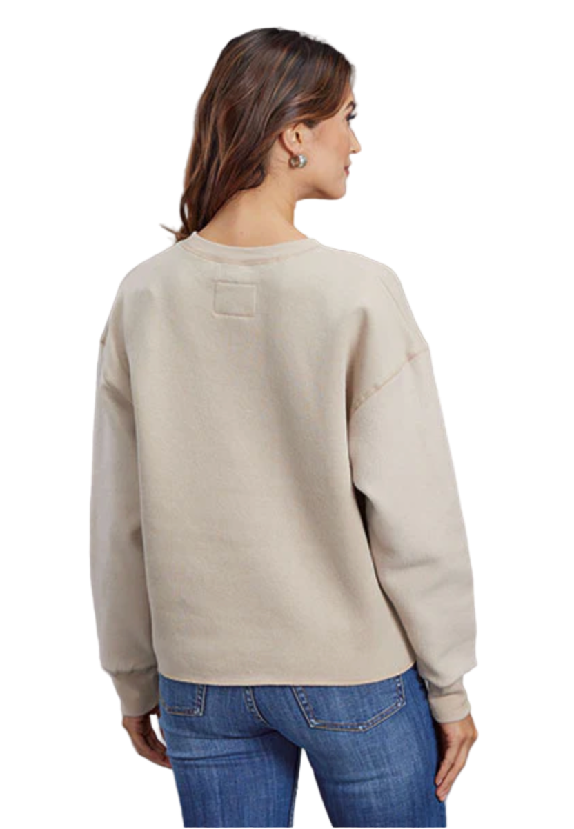 STETSON WOMENS MID LENGTH  TAN SWEATSHIRT