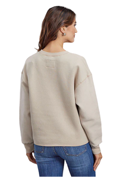 STETSON WOMENS MID LENGTH  TAN SWEATSHIRT