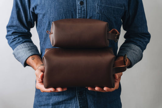 VEGAN LEATHER DOPP KIT